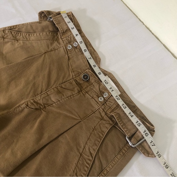 Anthropologie Khaki/Tan Wide-Leg Crop Cargo Pants High-Waisted Women’s Size 29 - Picture 9 of 16